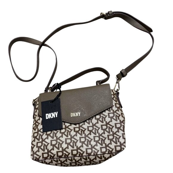 DKNY Peppa Logo Crossbody Bag‎ With Top Handle & Adjustable Strap - Picture 2 of 6